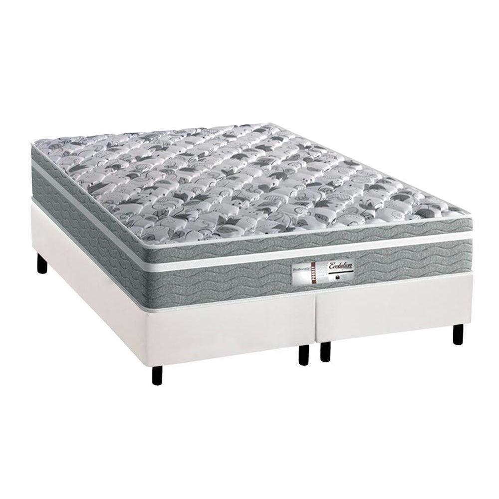 Cama Box King: Colchão Molas Probel MasterPocket Ensacadas Evolution + Base CRC Courano Branco(193x203) - 1