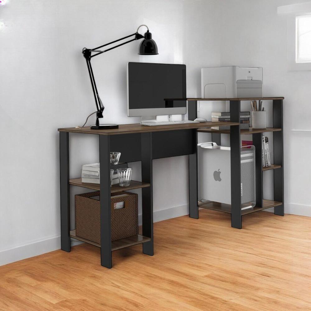 Mesa Escrivaninha Home Office Affara Com Prateleiras Para Objetos - Pleno - 1