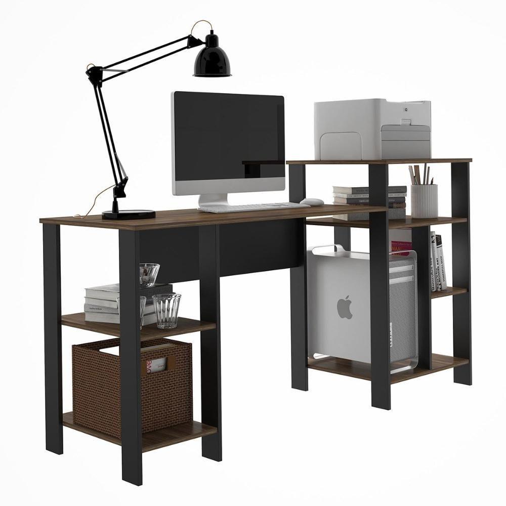 Mesa Escrivaninha Home Office Affara Com Prateleiras Para Objetos - Pleno - 2