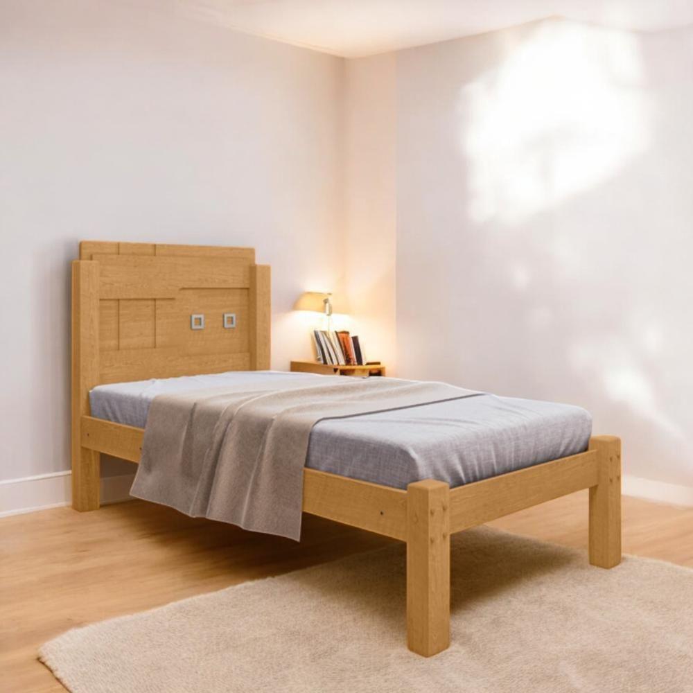 Cama Solteiro Reforçada Letícia Naturalle Com Colchão - 1
