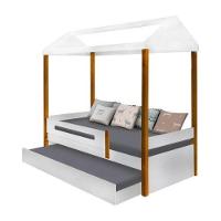 Cama Solteiro Sara Branca Com Cama Auxiliar - 2