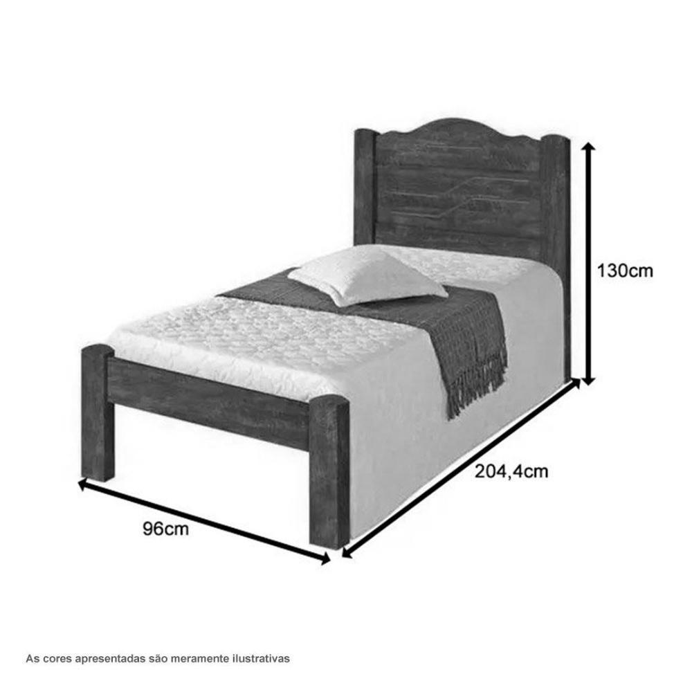 Cama Solteiro Thalia Castanho Cambel - 3