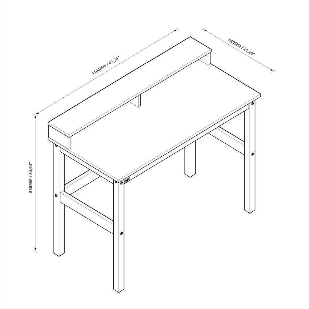 Escrivaninha California Branco-nature - Tebarrot - 3