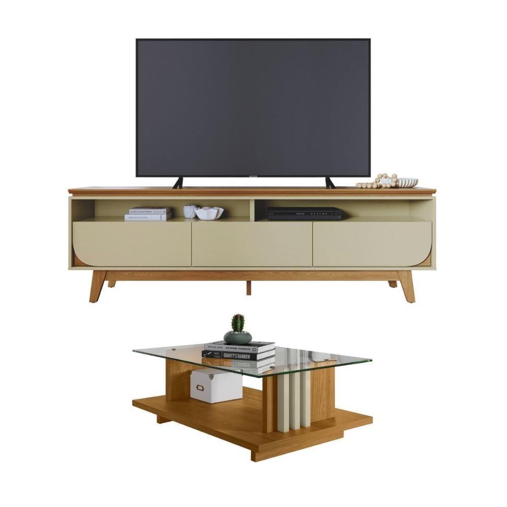 Conjunto Selene Opala C- Mesa De Centro Frizz Cumaru-opala - 4