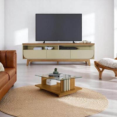 Conjunto Selene Opala C- Mesa De Centro Frizz Cumaru-opala