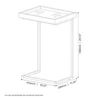 Mesa De Apoio Sofá Jb 4774 Pérola E Preto Bechara - 3