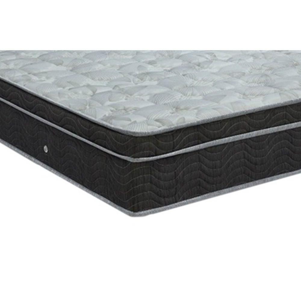 Cama Box King: Colchão Molas Ortobom Nanolastic Light Selado + Base Crc Suede Black(186X198) - 3