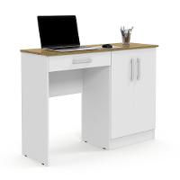 Mesa Computador Com Portas E Gavetas Space Branco-nature - Patrimar