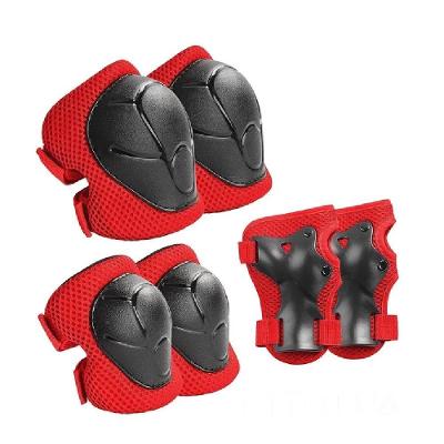Kit Infantil De Protecao Radical Com Joelheira Cotoveleira E Munhequeira Pulso Para Patins Skate Bicicleta Vermelho