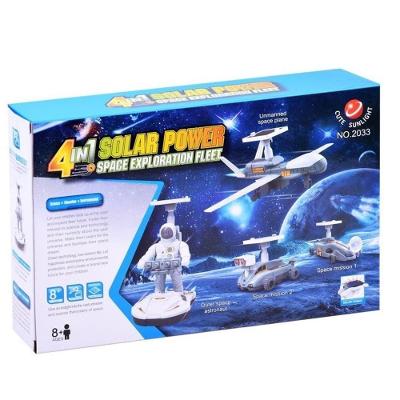 Kit Robo Solar 4 Em 1 Exploracao Lunar Robotica Educativo Astronauta Aviao Geek Crianca Brinquedo Montar