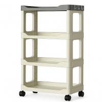 Carrinho Organizador 4 Prateleiras Multiuso Canto Auxiliar Manicure Brinquedos Cozinha Fruteira Quarto Escritorio Varand - 1