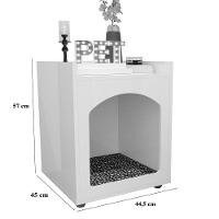 Mesa De Cabeceira Casinha De Cachorro-gato Pet Preto-freijó - Ofertamo - 3