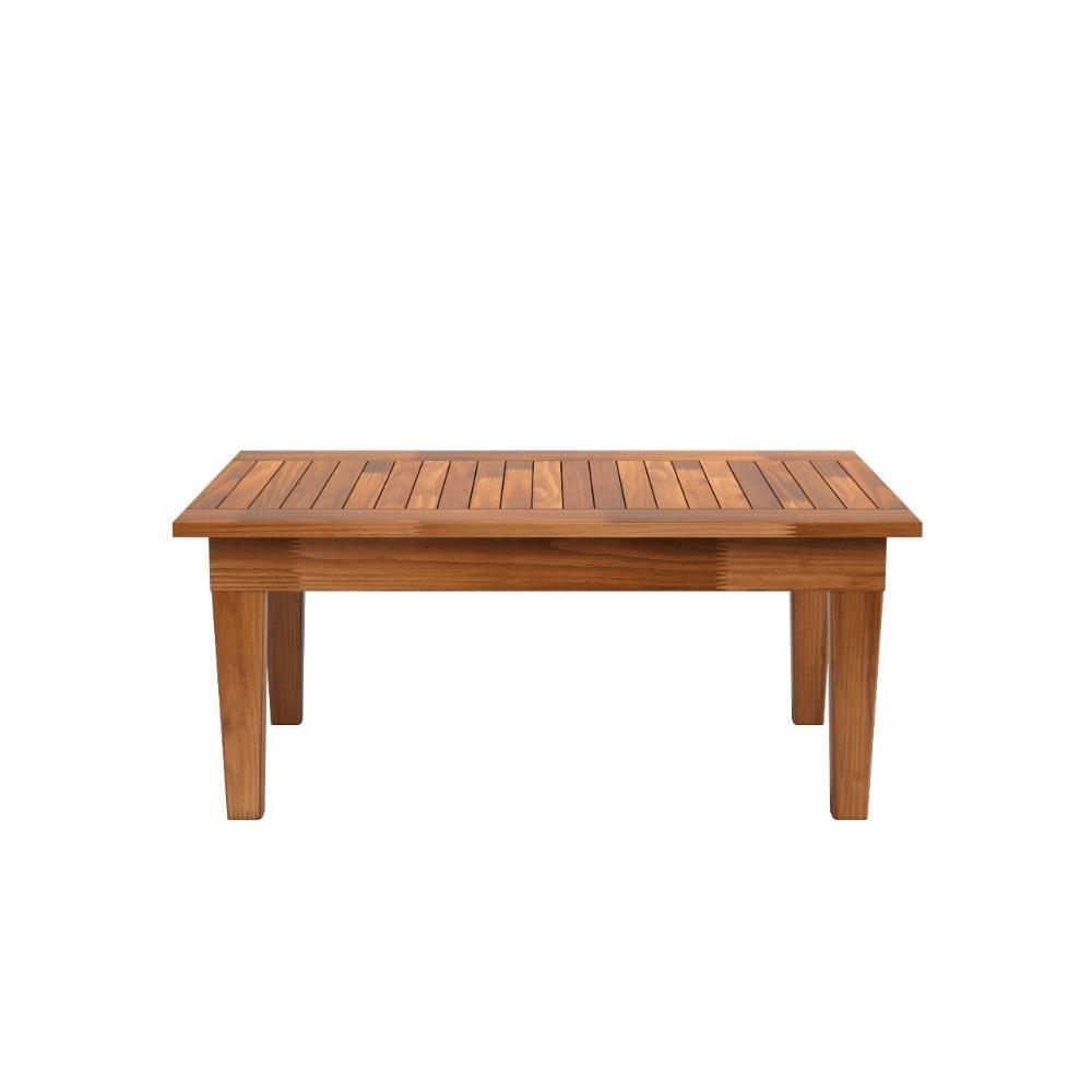 Mesa Centro 10x50 Ripada Madeira Rustica Castanho - 3