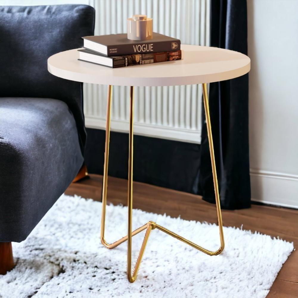 Mesa De Apoio Jb 8004 Pérola E Dourado Bechara - 1