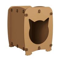 Mesa De Cabeceira Casinha Pet Gato Cat Mdf Natural - 3