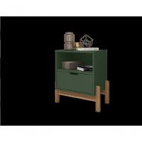 Mesa De Cabeceira C- Nicho E Gaveteiro Porta Itens Aurora Verde Oliva - 2