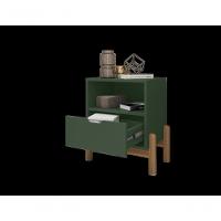 Mesa De Cabeceira C- Nicho E Gaveteiro Porta Itens Aurora Verde Oliva - 5