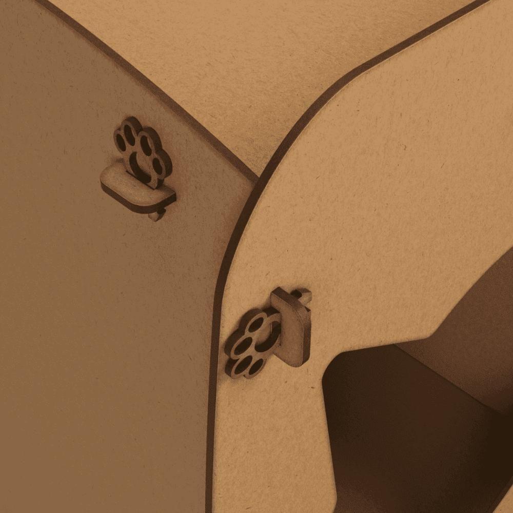 Mesa De Cabeceira Casinha Pet Gato Cat Mdf Natural - 2