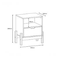 Mesa De Cabeceira C- Nicho E Gaveteiro Porta Itens Aurora Branco - 6