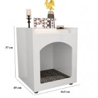 Mesa De Cabeceira Casinha De Cachorro-gato Pet Branco - 4