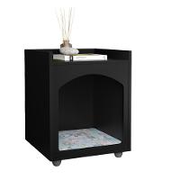 Mesa De Cabeceira Casinha De Cachorro-gato Pet Preto-freijó - 2