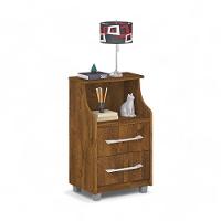 Mesa De Cabeceira Com 02 Gavetas Topázio Malbec - 2