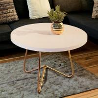 Mesa De Centro Jb 8006 Pérola E Dourado Bechara - 1