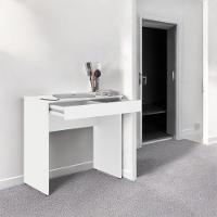 Mesa Para Computador Paris Branco C- Gaveta Porta Itens Com Divisória - 1