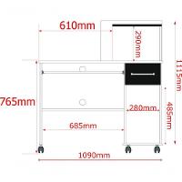 Mesa De Trabalho Home Office Studio C- Gaveteiro E Suporte Para Cpu - Imbuia - 4