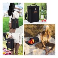 Bolsa Termica Porta Vinhos Taças 4 Garrafas Mochila Wine Bag Cooler Com Divisorias Removiveis Bag Executiva Porta Wisky - 2