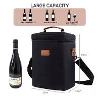 Bolsa Termica Porta Vinhos Taças 4 Garrafas Mochila Wine Bag Cooler Com Divisorias Removiveis Bag Executiva Porta Wisky - 8