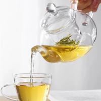 Chaleira Vidro Infusor 600ml Bule Borossilicato Grande Cha Cafe Coador Jarra Parede Dupla Transparente - 6