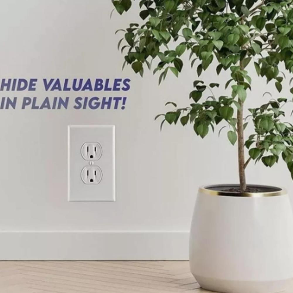 Cofre Secreto Tomada Embutir Parede Camuflado Oculto Dinheiro Porta Joias Dolar Invisivel - 2