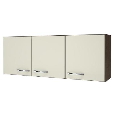 Armário Aéreo Pop 120cm 3 Portas Noce/off White - Indékes Noce/off White