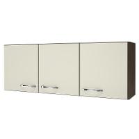 Armário Aéreo Pop 120cm 3 Portas Noce/off White - Indékes Noce/off White - 1