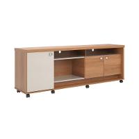 Bancada Dallas Suporte Para Tvs C/ 3 Portas E Nichos - Jequitiba/off White Perolizado - 2