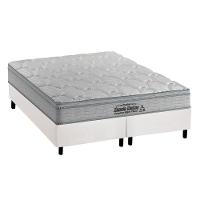 Cama Box King: Colchão Espuma Probel D40 Guarda Costas Premium Hiper Firme + Base CRC Courano White(193x203) - 1