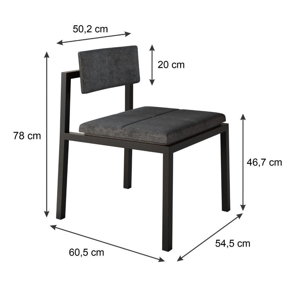 Cadeira Noah Encosto Anatômico. Lautrec Grafite Lautrec Grafite - 7
