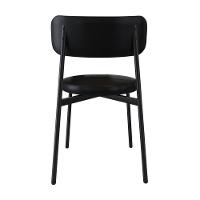 Cadeira Kyta Fixa C/4 Pés 50 X 44,7 X 83,8 Cm. Courino Preto Courino Preto - 5