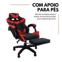 Cadeira Gamer Stillus Ergonômica Com Apoio Para Os Pés - Vermelho - 3