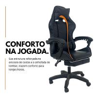 Cadeira Gamer Stillus Ergonômica Com Apoio Para Os Pés - Preto - 3