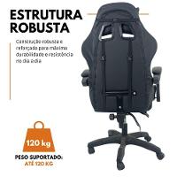 Cadeira Gamer Stillus Ergonômica Com Apoio Para Os Pés - Preto - 8