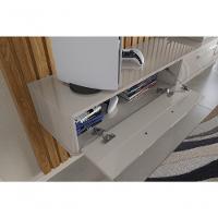 Bancada Suspensa Bali 1.9 Suporte P/ Decoração E Eletrônicos Com Gaveteiro - Off White Perolizado - 3