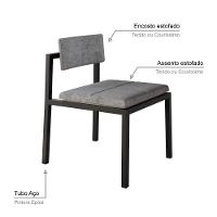 Cadeira Noah Encosto Anatômico. Lautrec Cinza Lautrec Cinza - 3