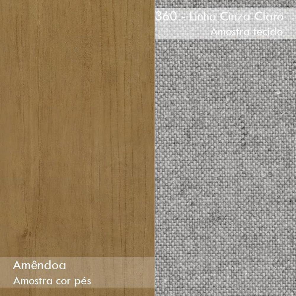 Conjunto 2 Cadeiras Apogeu Amêndoa/linho Cinza Claro - Móveis Lopas - 2