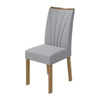 Conjunto 2 Cadeiras Apogeu Amêndoa/linho Cinza Claro - Móveis Lopas - 3