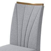 Conjunto 2 Cadeiras Apogeu Amêndoa/linho Cinza Claro - Móveis Lopas