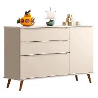 Cômoda Infantil Retrô Melinda 1 Porta E 3 Gavetas Off White - Phoenix Baby - 2