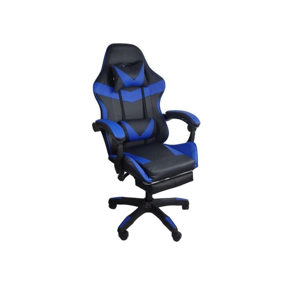 Cadeira Gamer Stillus Ergonômica Com Apoio Para Os Pés Azul - 1