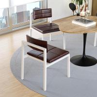 Cadeira Noah Encosto Anatômico Pés Brancos. Courino Café Courino Café - 2